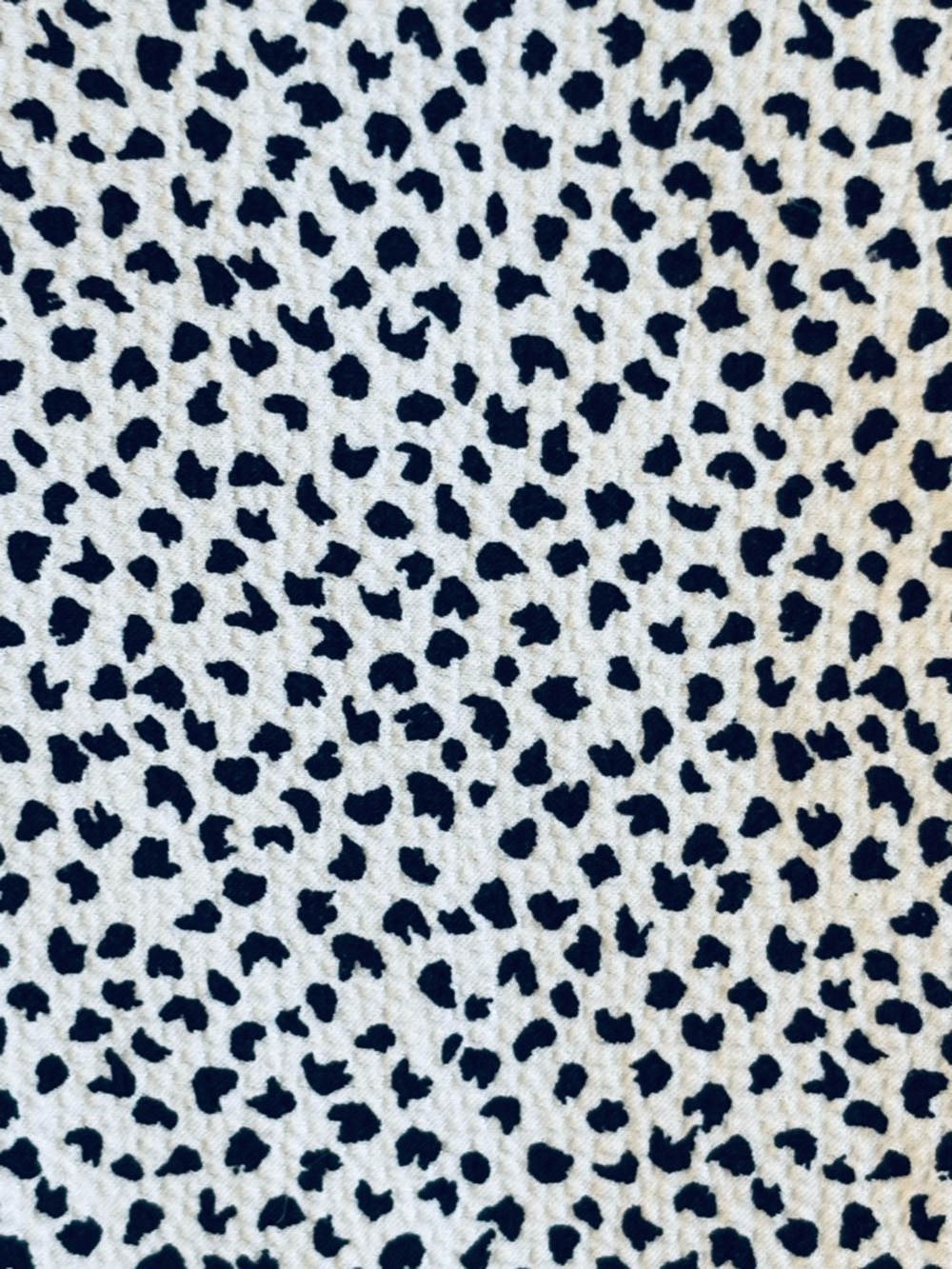 Maison d’Amélie Blouse Top Black White Dot Notch V-Neck Puff Short Sleeve large - Picture 6 of 8